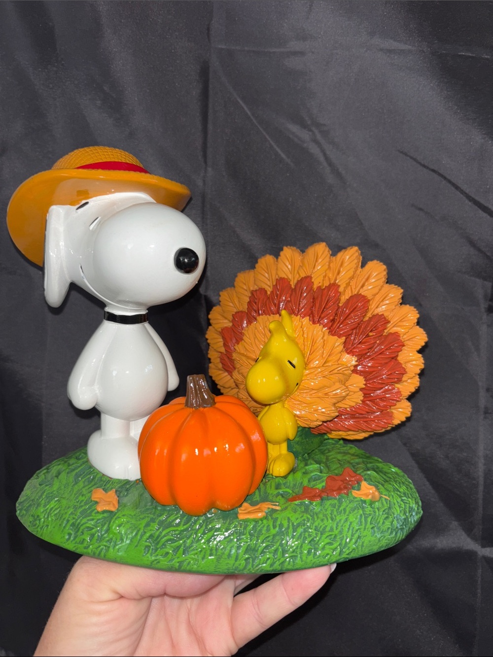 Peanuts Snoopy & Woodstock Autumn Figurine - Orange/Yellow/Green
